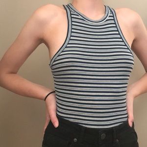 ❗️SOLD❗️Blue & Black Tank Top, Racerback Tank Top